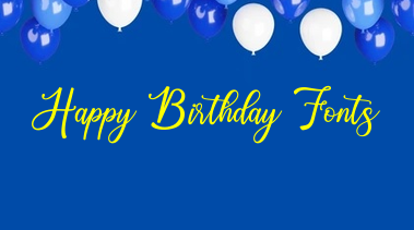 Happy Birthday Fonts